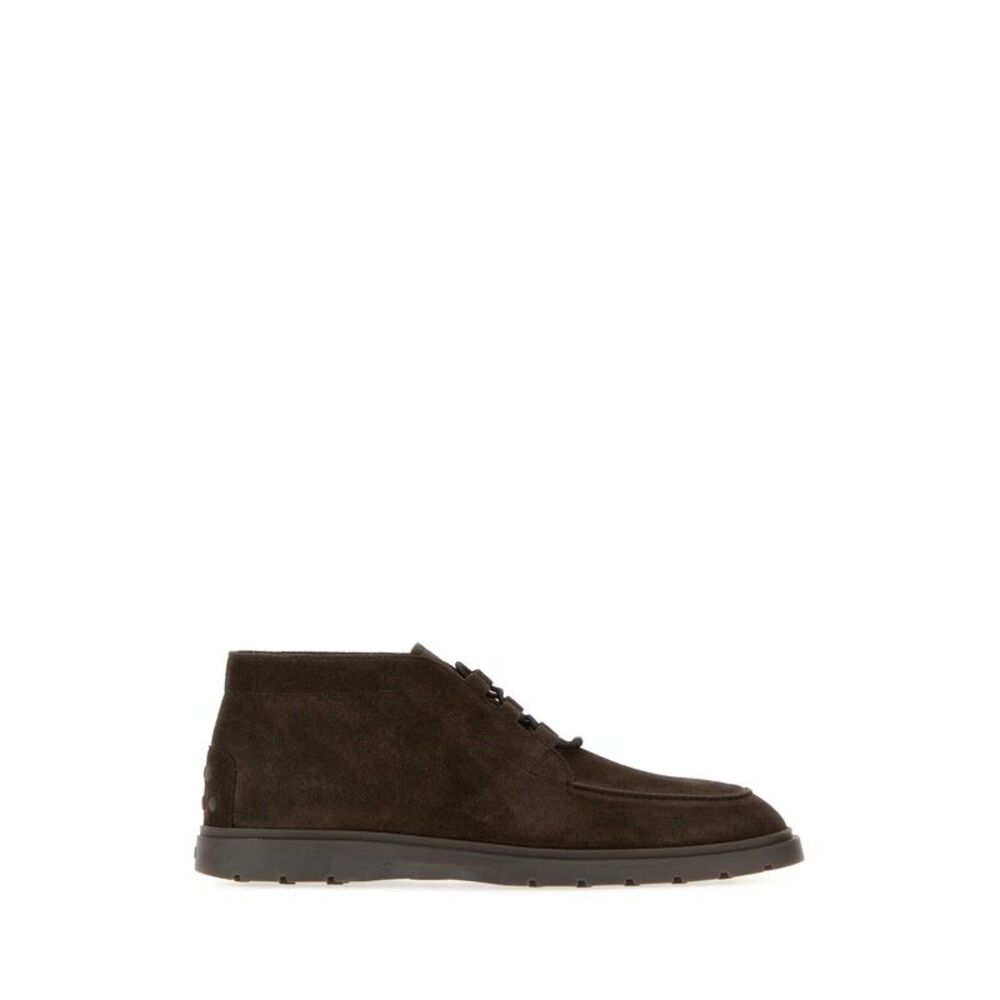 Tod's Men Brown Suede Lace-Up Shoes